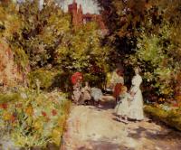 William Christian Symons - High Tea In The Walled Garden